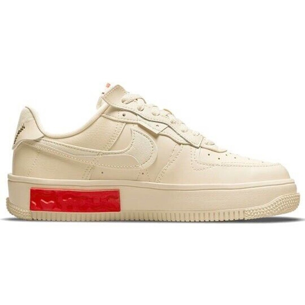 Nike Air Force‎ 1 Fontanka Sesame University Red Platform Sneakers DA7024-200
